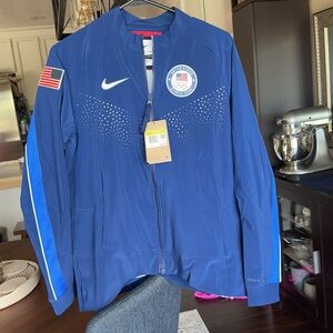 Nike Blue Olympic Team USA Jacket Dri Fit